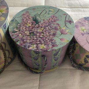 3 Decorative Round Boxes